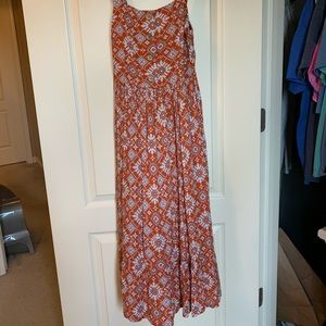 Patterned maxi/midi dress